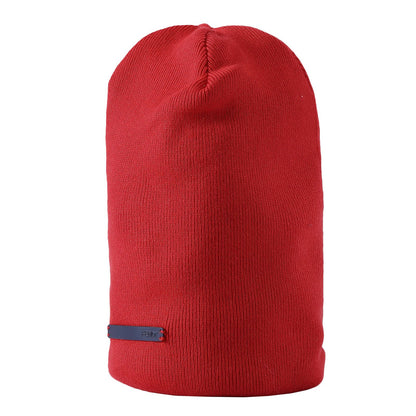 Boys Light Red Knitted 'Monster' Eyes Printed Hat