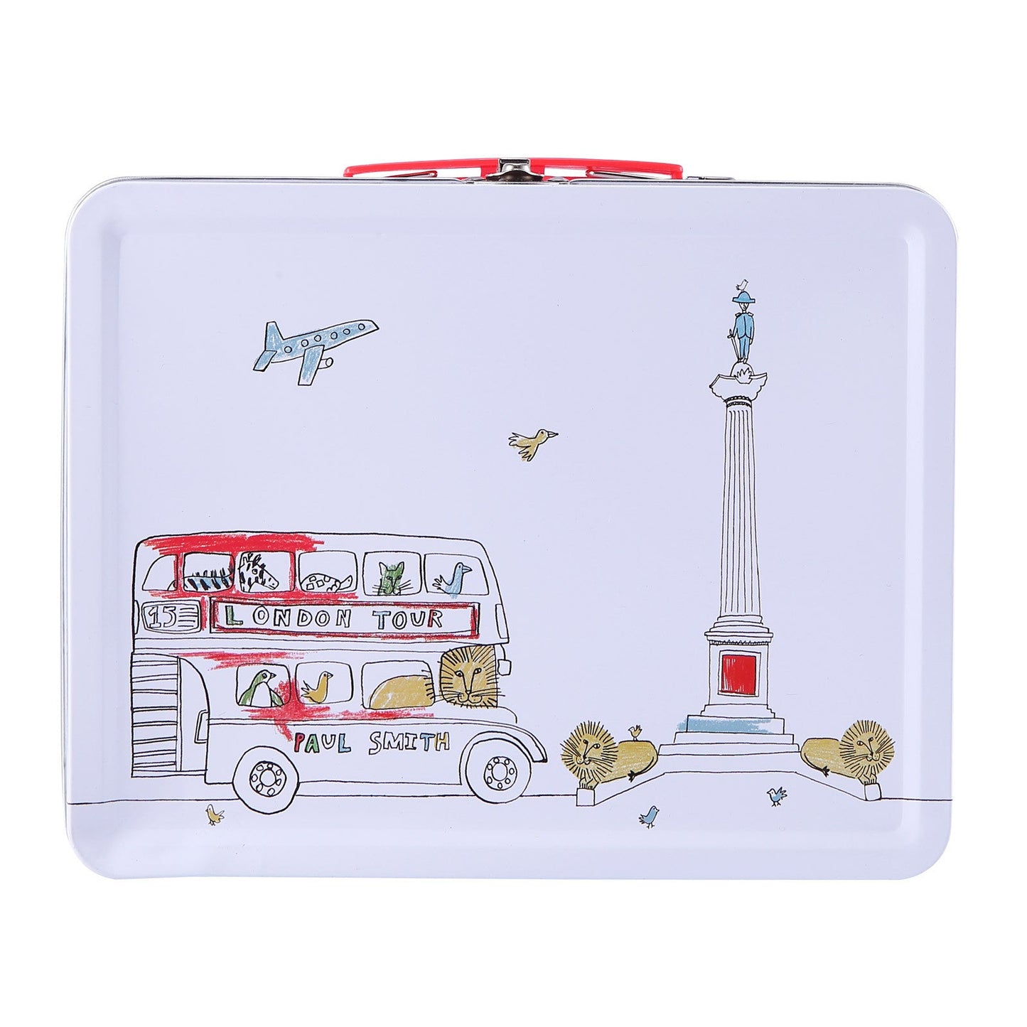 Baby Boys White Allover Printed Trims Suitcase