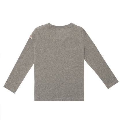 Baby Grey Fancy Printed Trims Long Sleeve T-Shirt