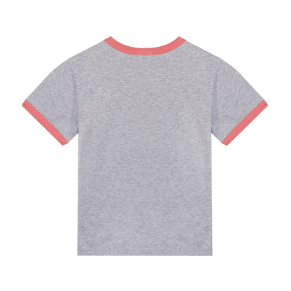 女童灰色Logo棉T恤