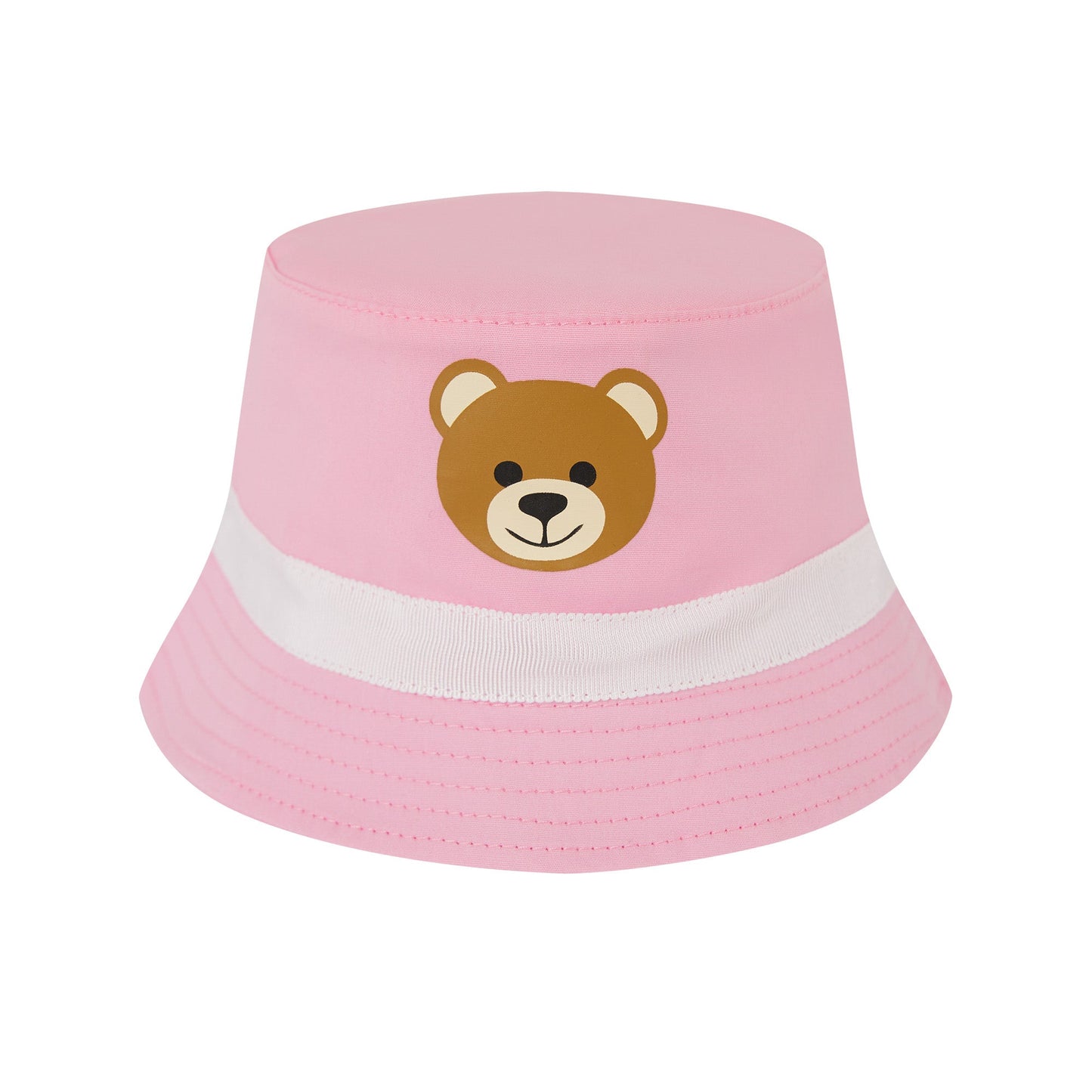 婴儿粉色印花太阳帽