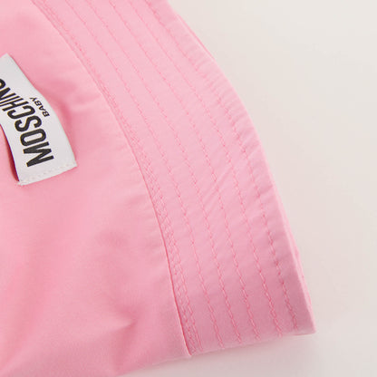 婴儿粉色印花太阳帽