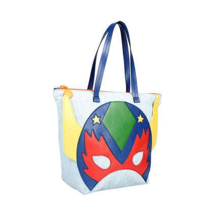 Wylder Girls Blue Super Heroes Printed Cotton Bag