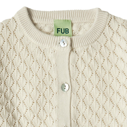 儿童白色棉开衫