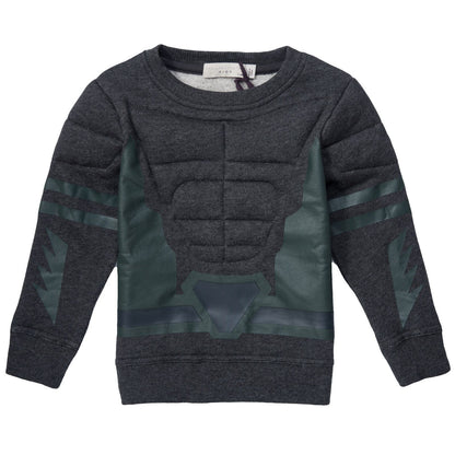 Rowbow Boys Dark Grey Fleece Sweatshirt