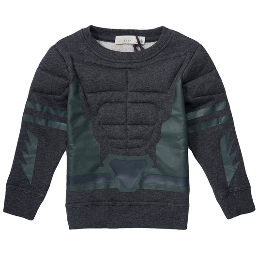 Rowbow Boys Dark Grey Fleece Sweatshirt