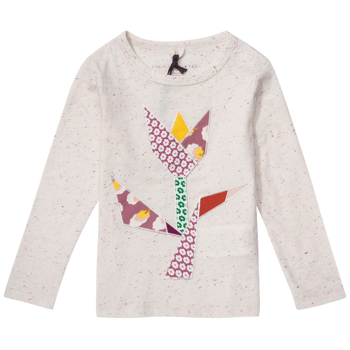 Georgie Baby Grey Cotton T-Shirt With Print Multicolor Flower Logo