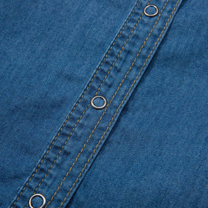 Mushroom Girls Blue Denim Cotton Blouse