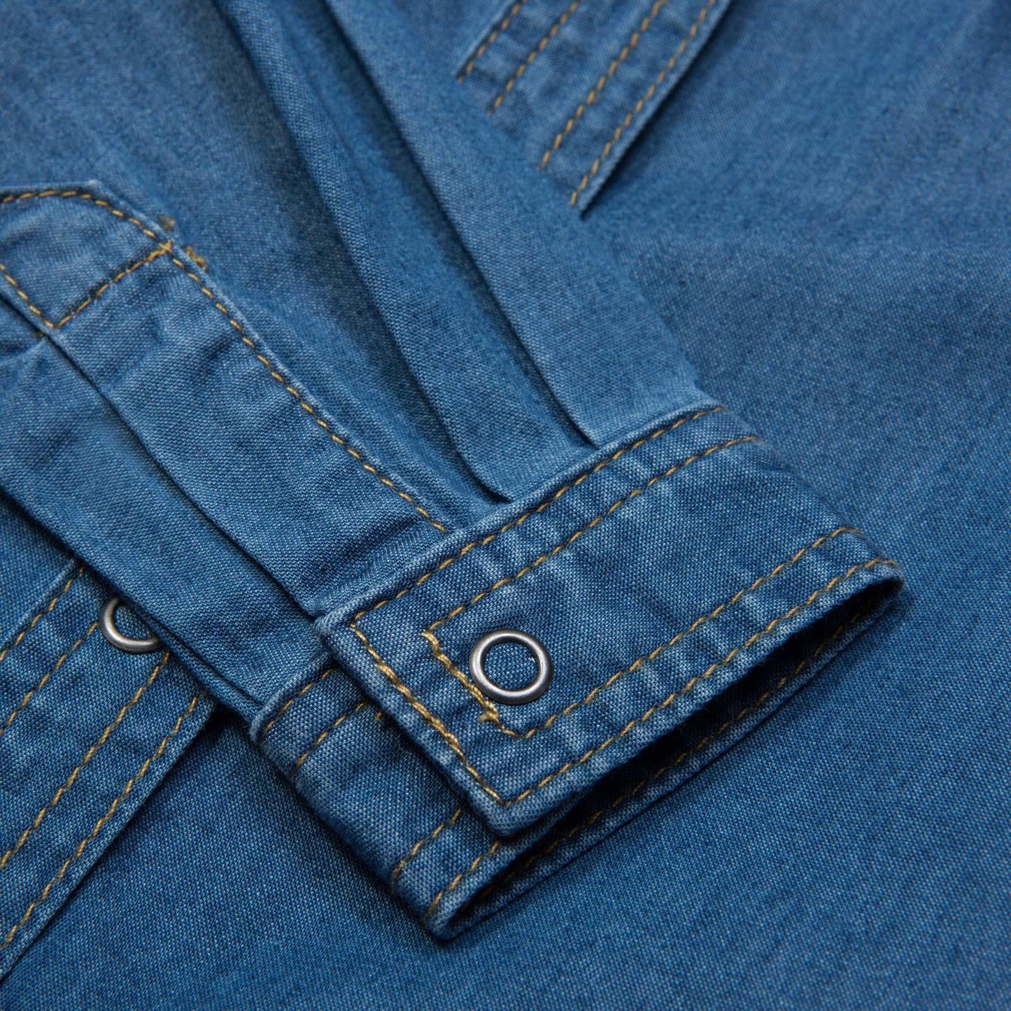 Mushroom Girls Blue Denim Cotton Blouse