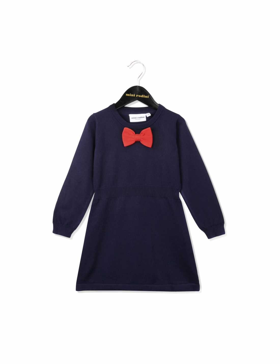 Baby Girls Knitted Dress Dk Blue
