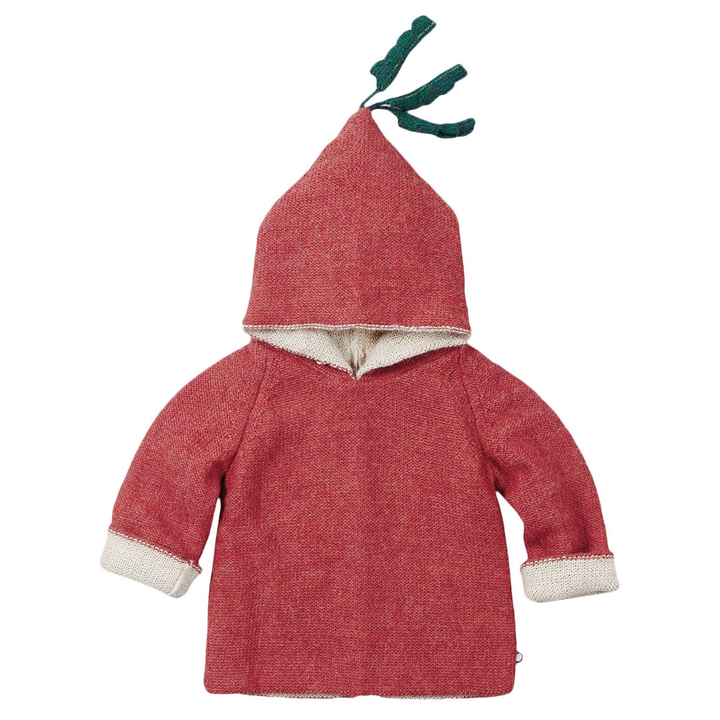 Baby Red Alpaga Wool Hooded Radish Sweatshirt
