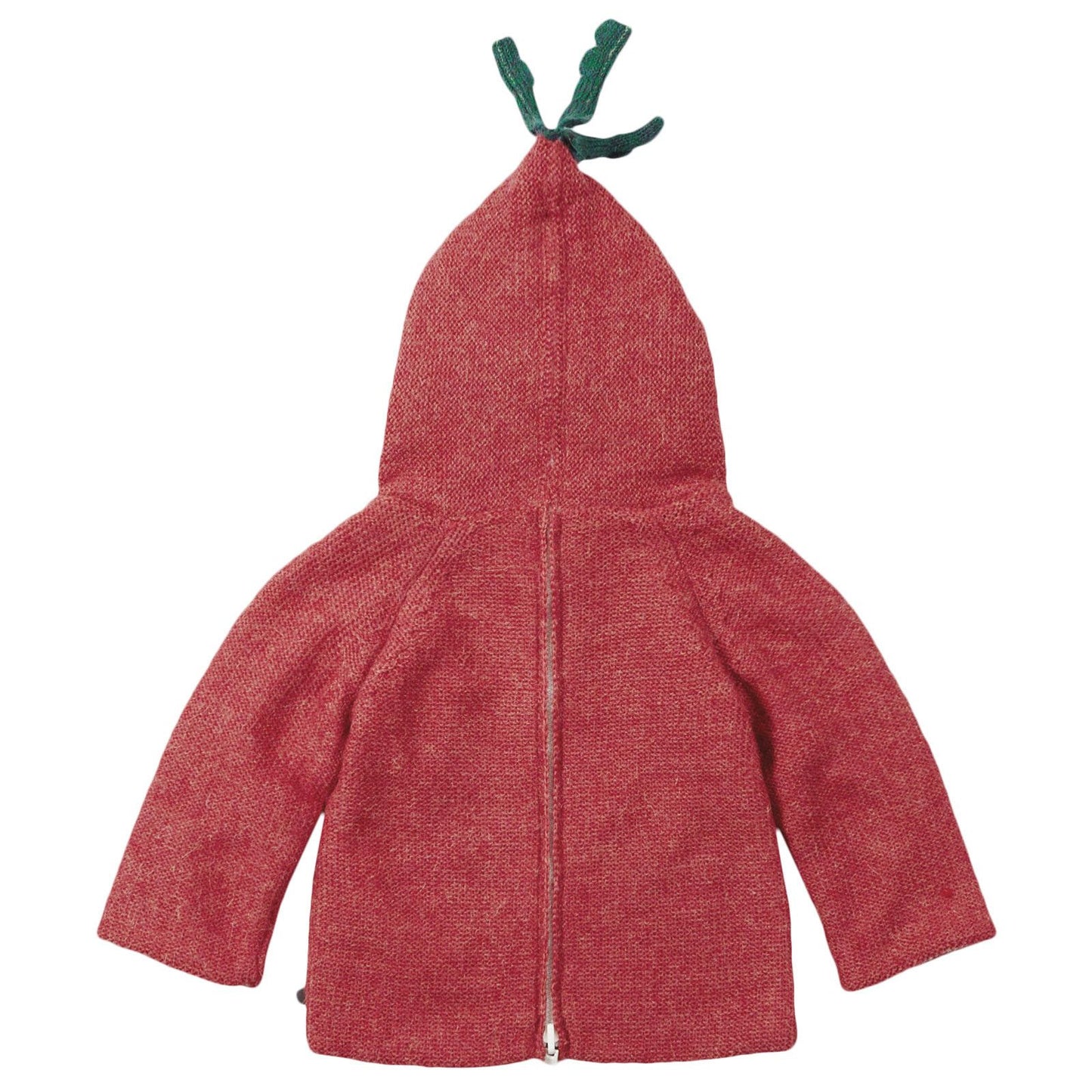 Baby Red Alpaga Wool Hooded Radish Sweatshirt