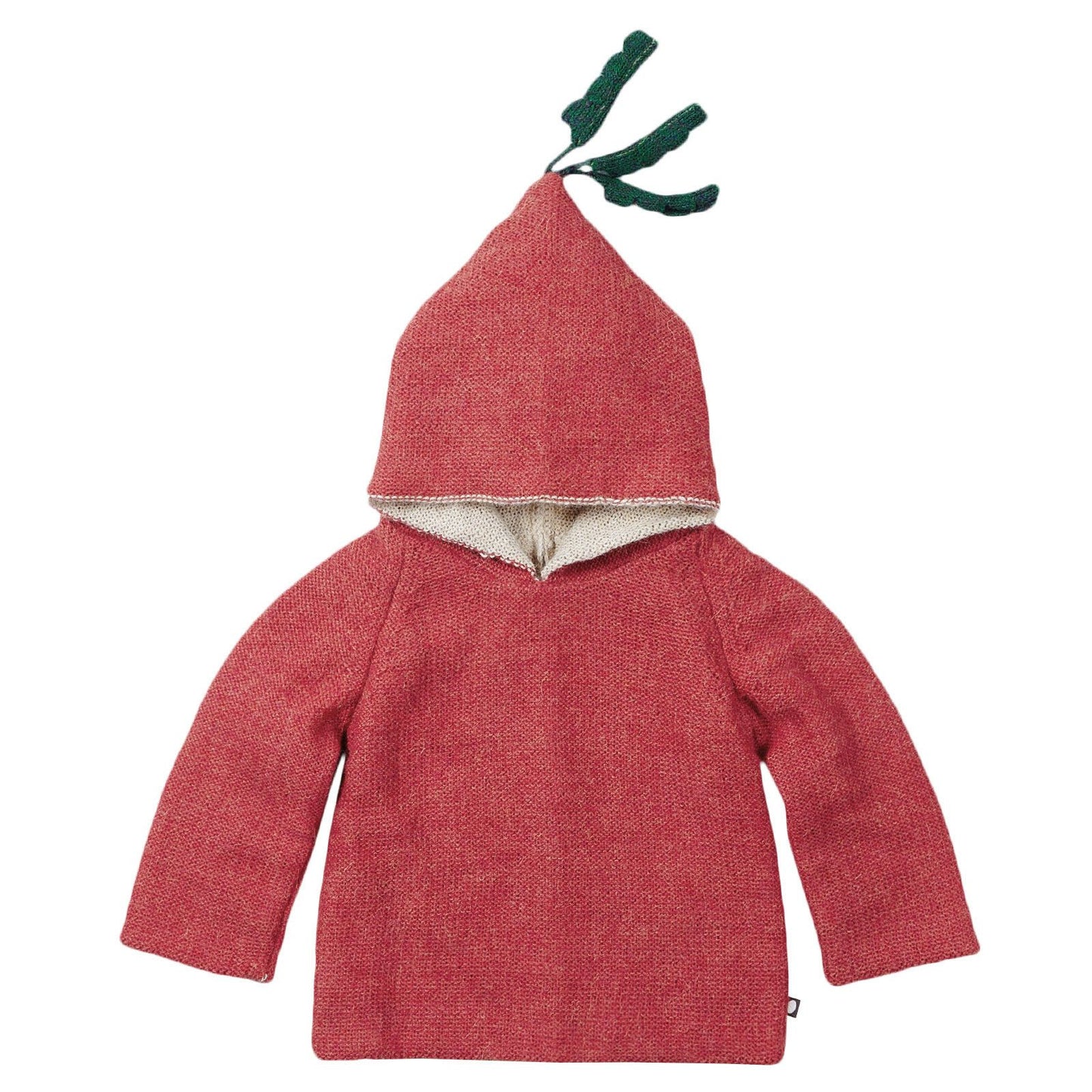 Baby Red Alpaga Wool Hooded Radish Sweatshirt