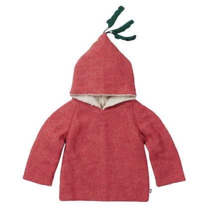 Baby Red Alpaga Wool Hooded Radish Sweatshirt