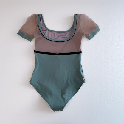 女童粉绿色芭蕾舞连体衣