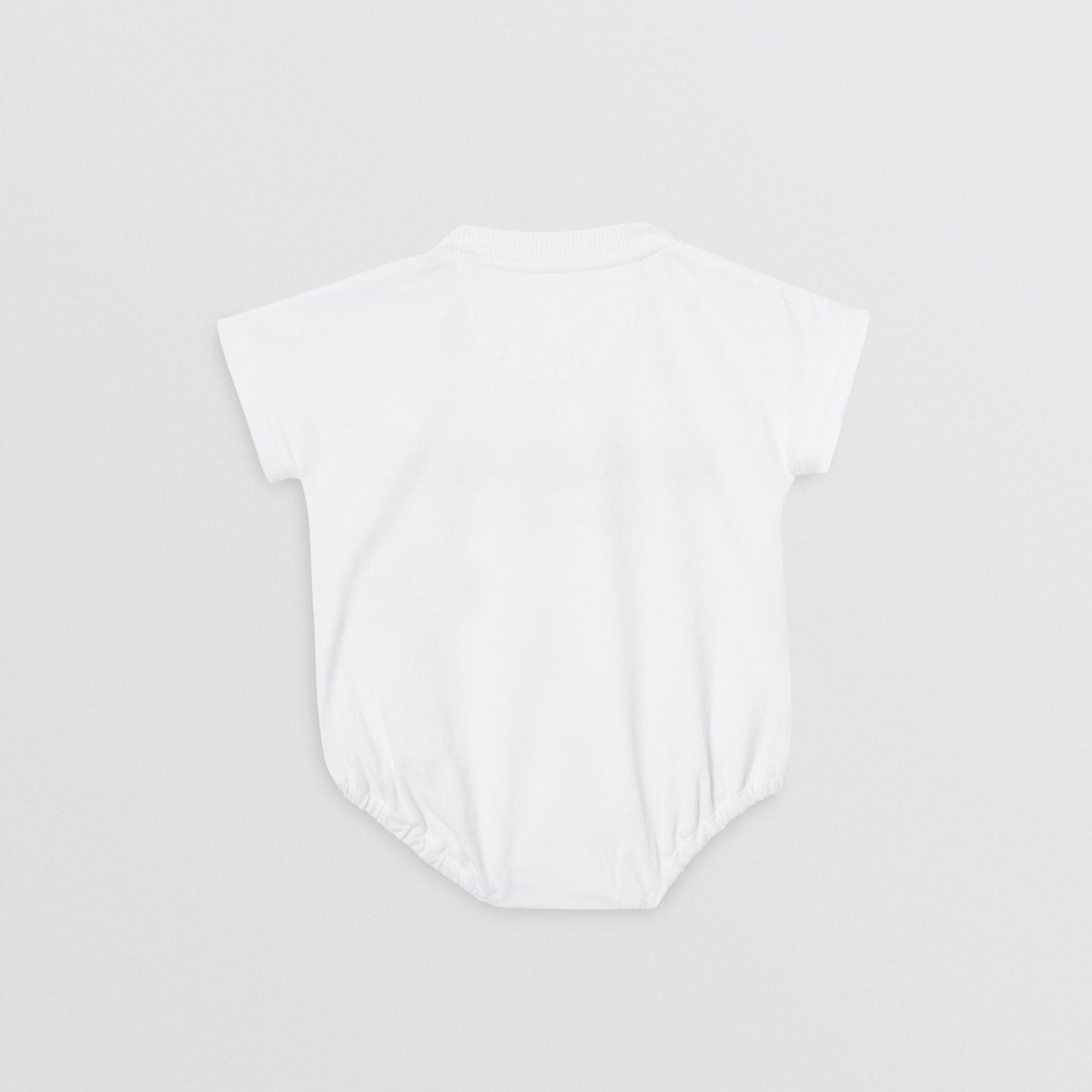 Baby Boys White & Black Cotton Babysuits