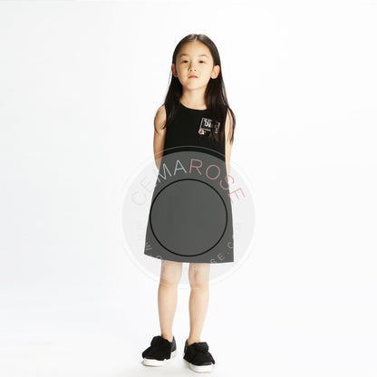 Girls Black Logo Trainers With Ruffle