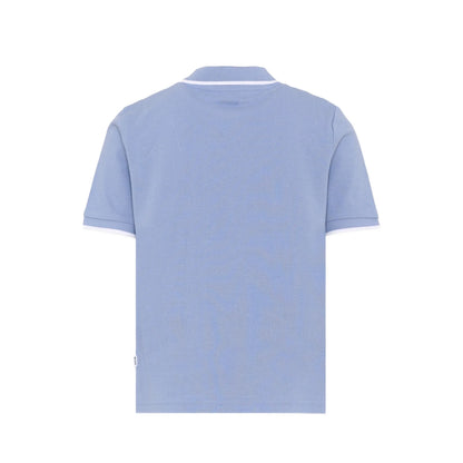 男童蓝色Logo棉Polo衫