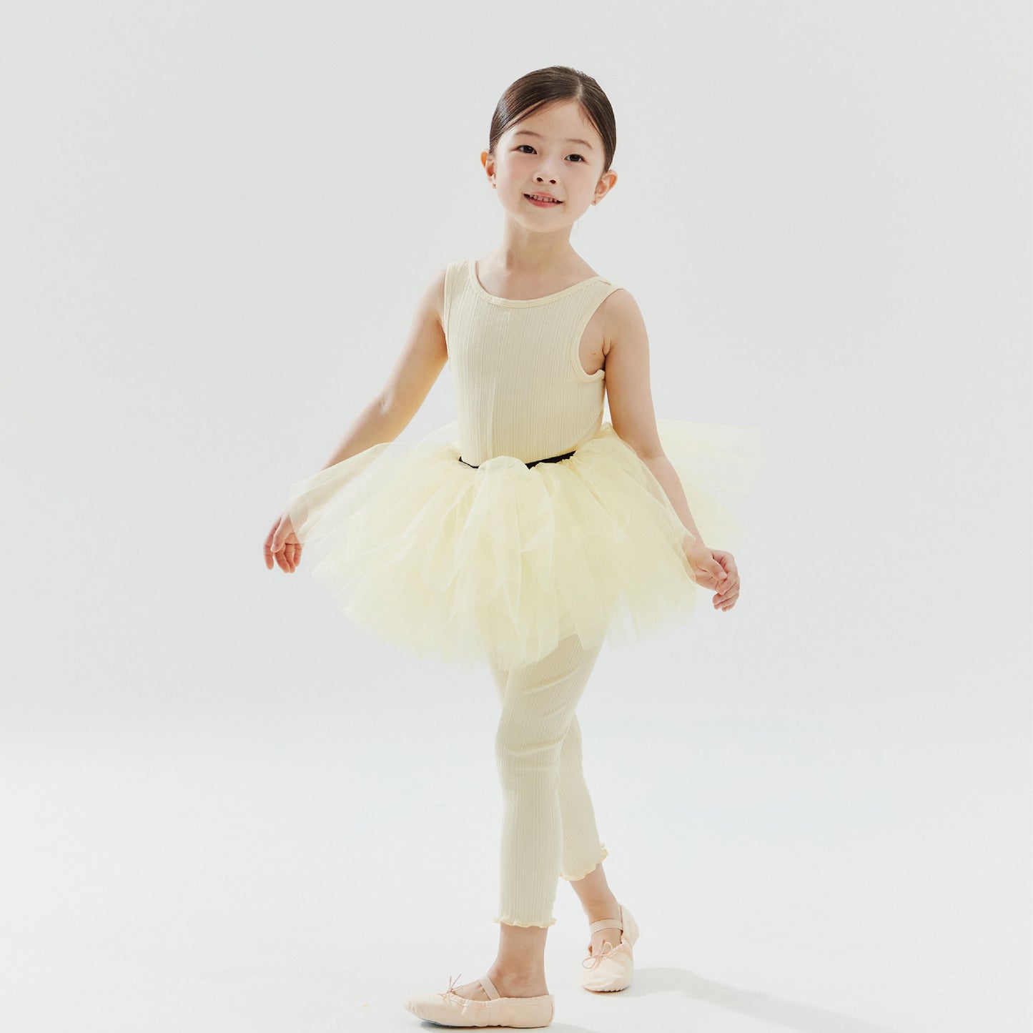 女童黄色芭蕾舞连体裤