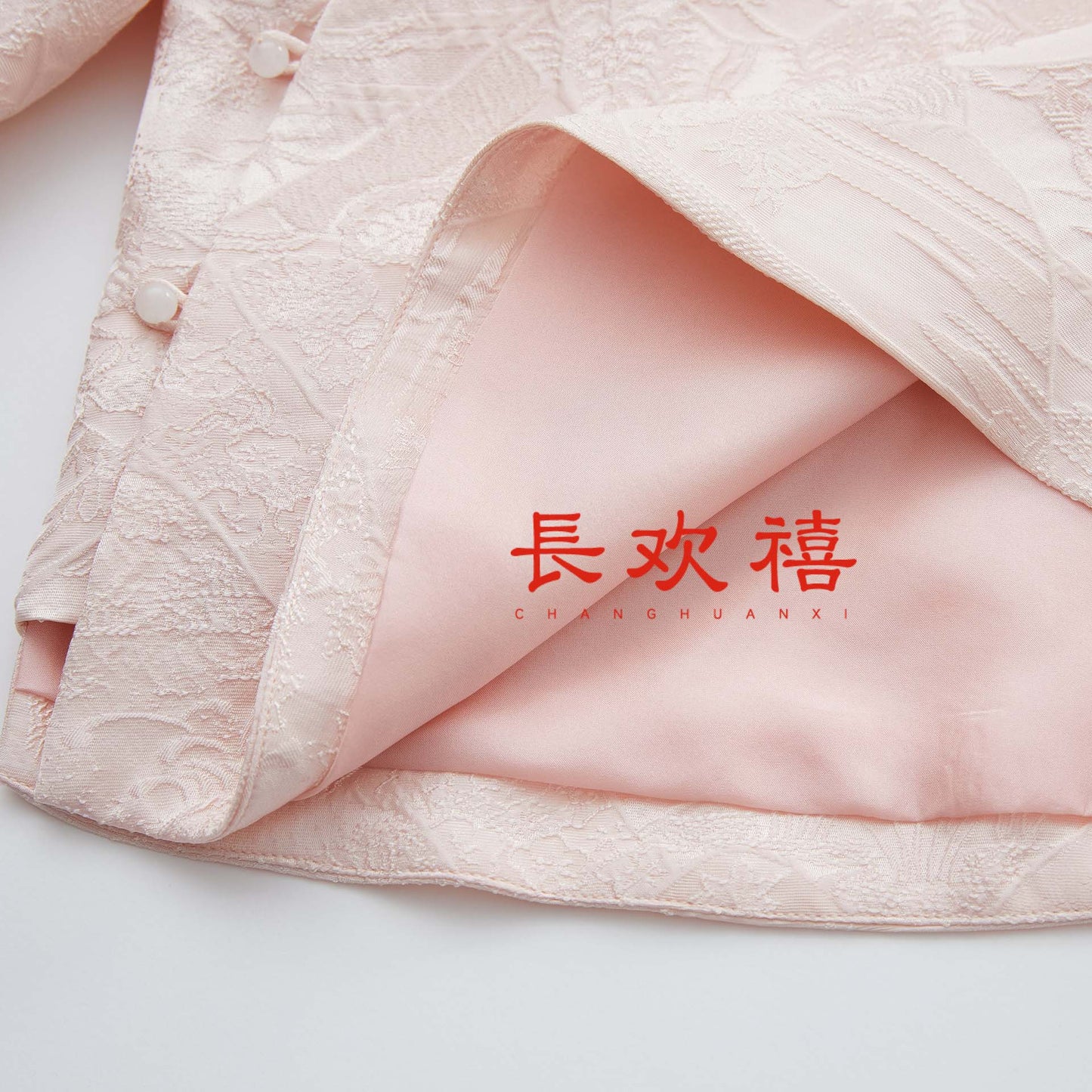 女童粉色"春游湖"真丝上衣
