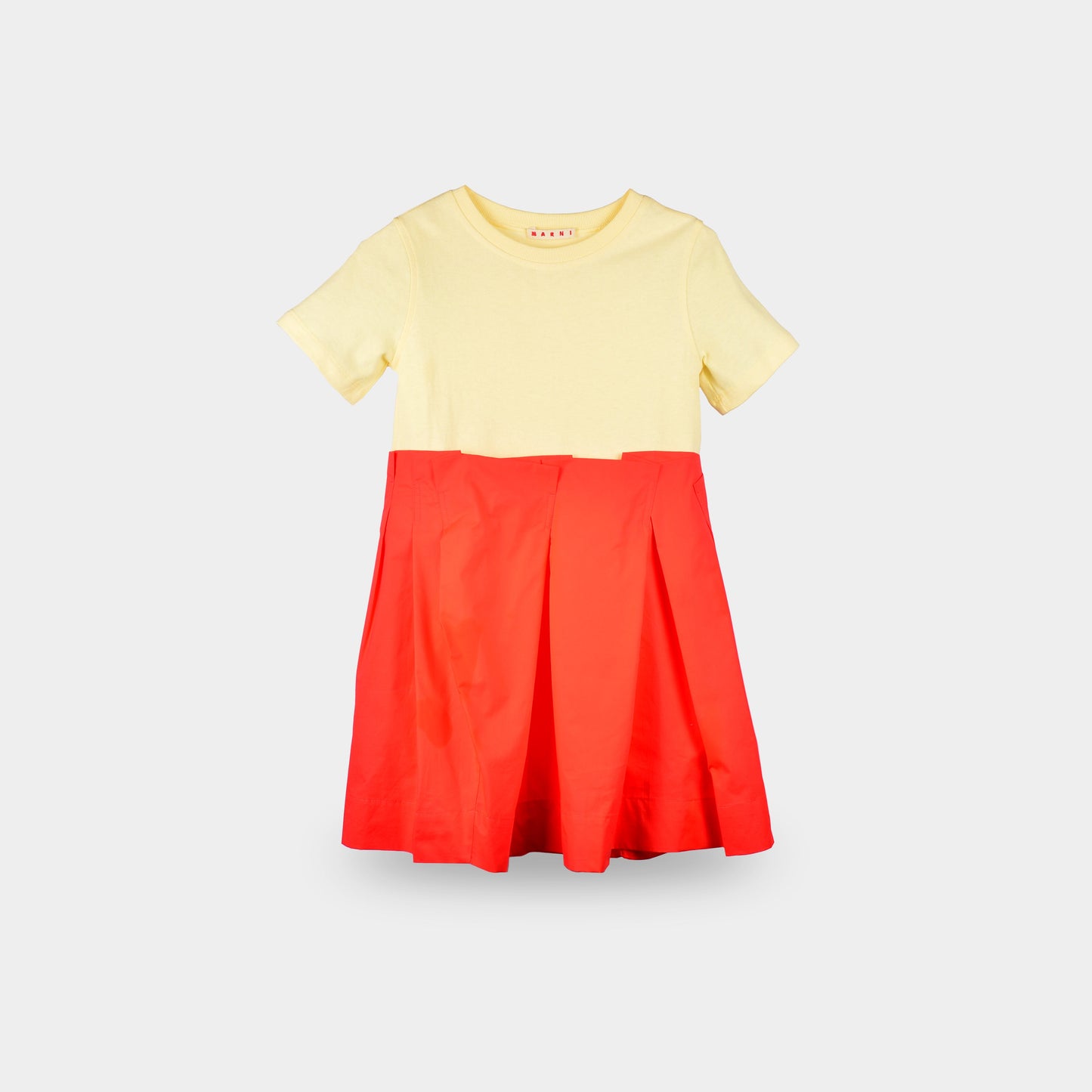 女童黄色棉连衣裙