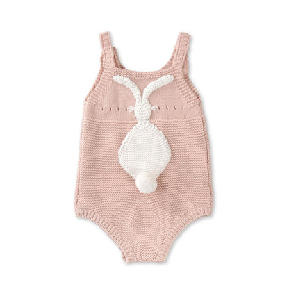 Baby Pink Bunny Trims Bodysuit