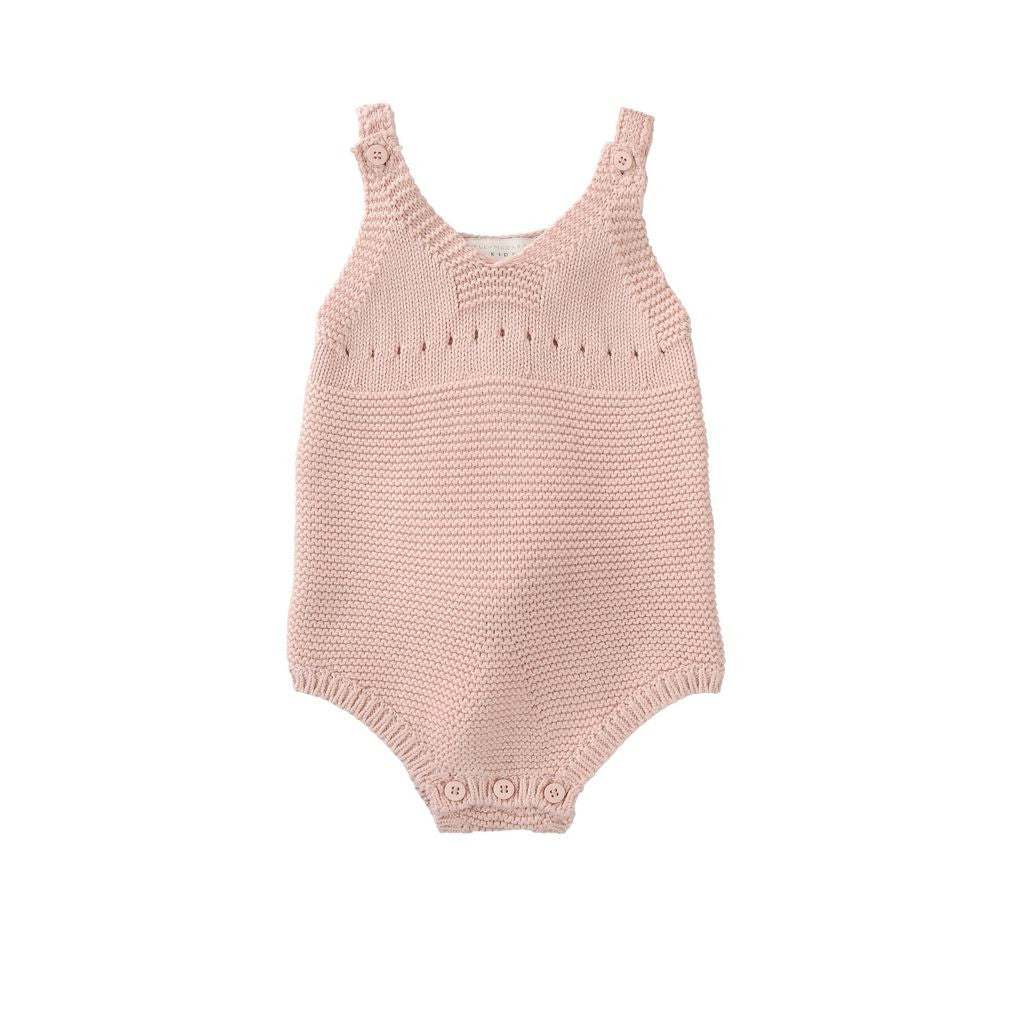 Baby Pink Bunny Trims Bodysuit