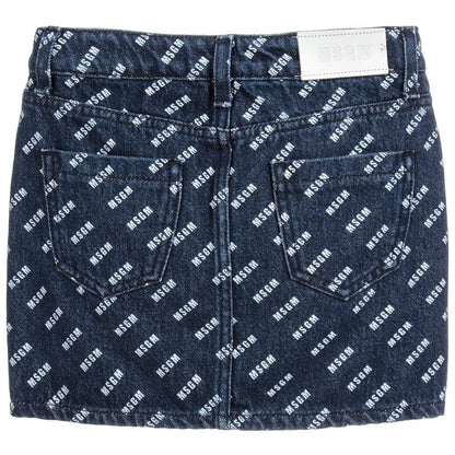 Girls Blue Denim Skirt