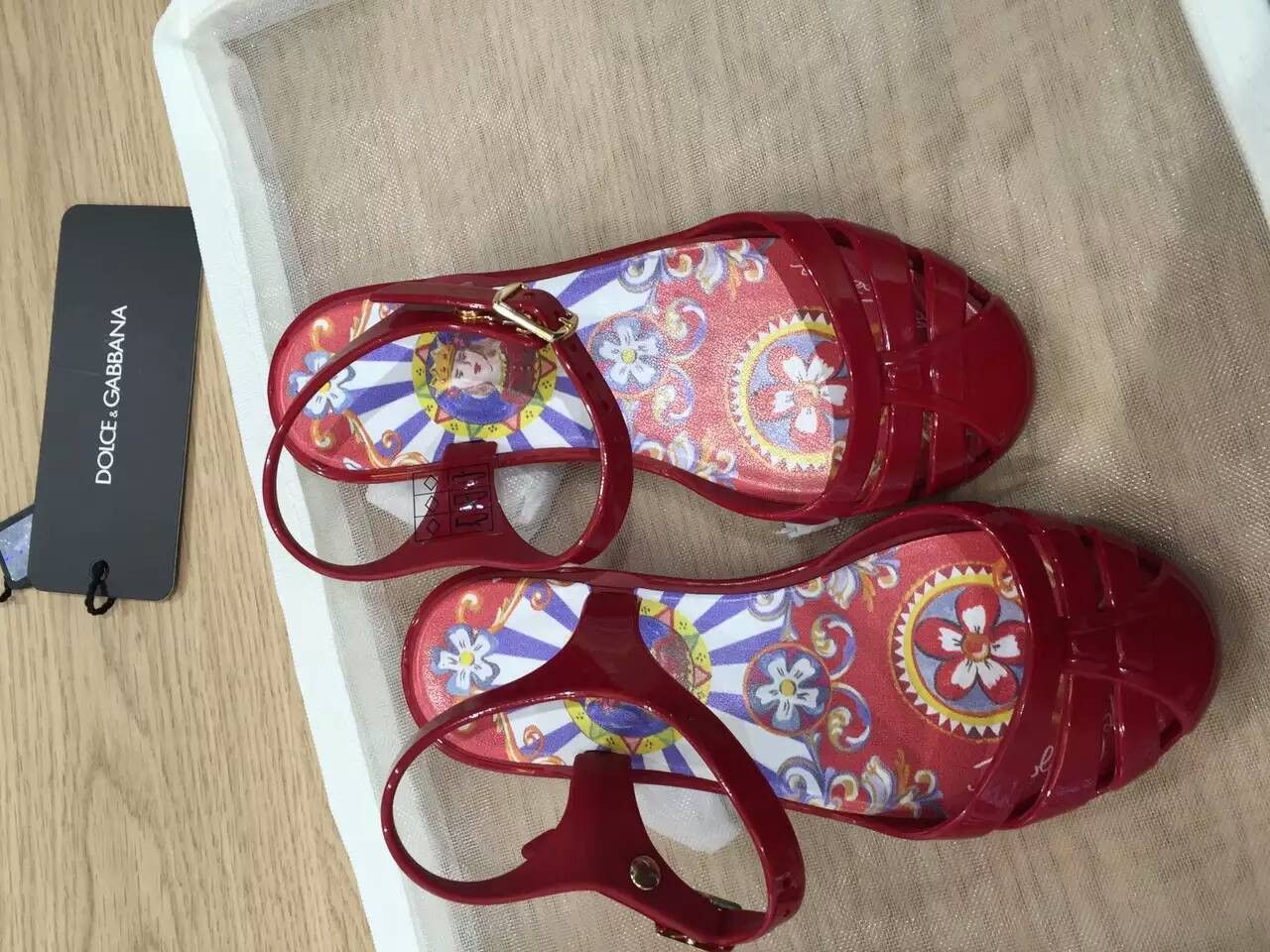 Girls Red Beachwear Sandal With Strap
