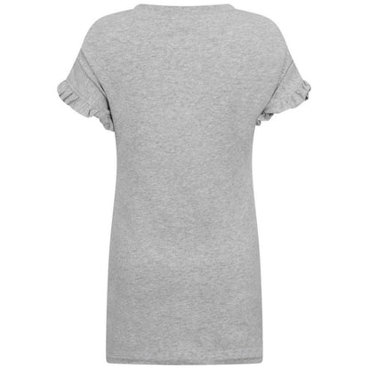Girls Grey Teddy Logo Cotton Dress