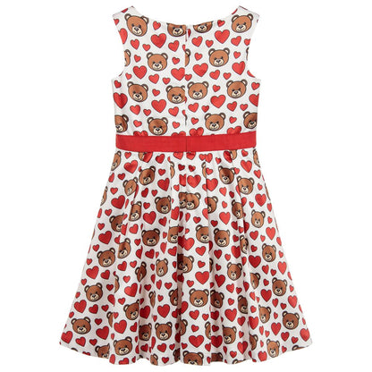 Girls Red Toy Hearts Dress