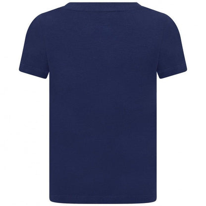 Boys & Girls Dark Blue Cotton T-Shirt