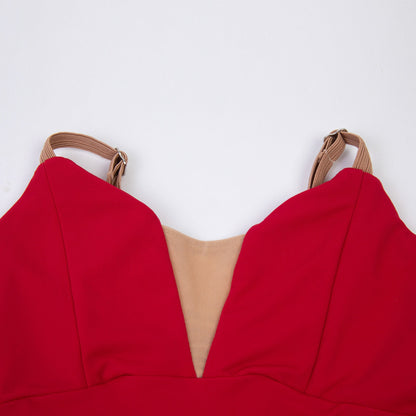 女童红色芭蕾舞连体衣(DAD1930M/red)