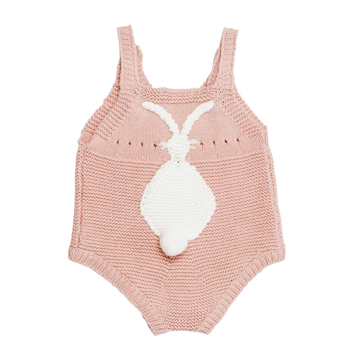 Baby Pink Bunny Trims Bodysuit