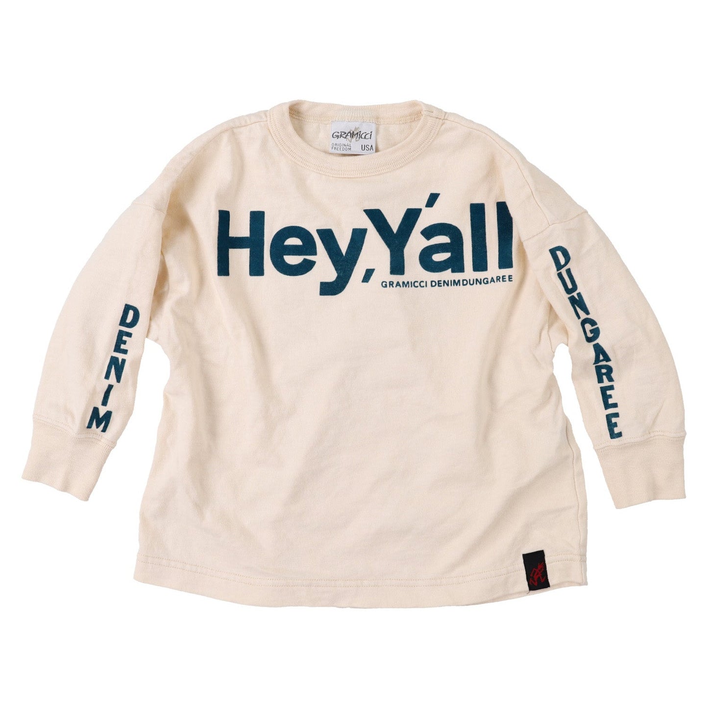 儿童白色棉长袖T恤