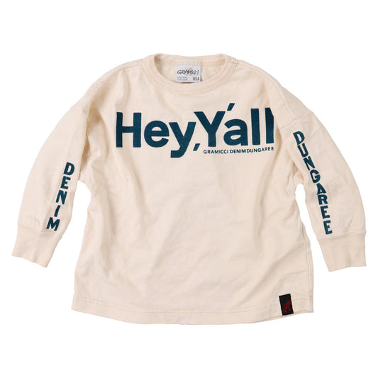 儿童白色棉长袖T恤