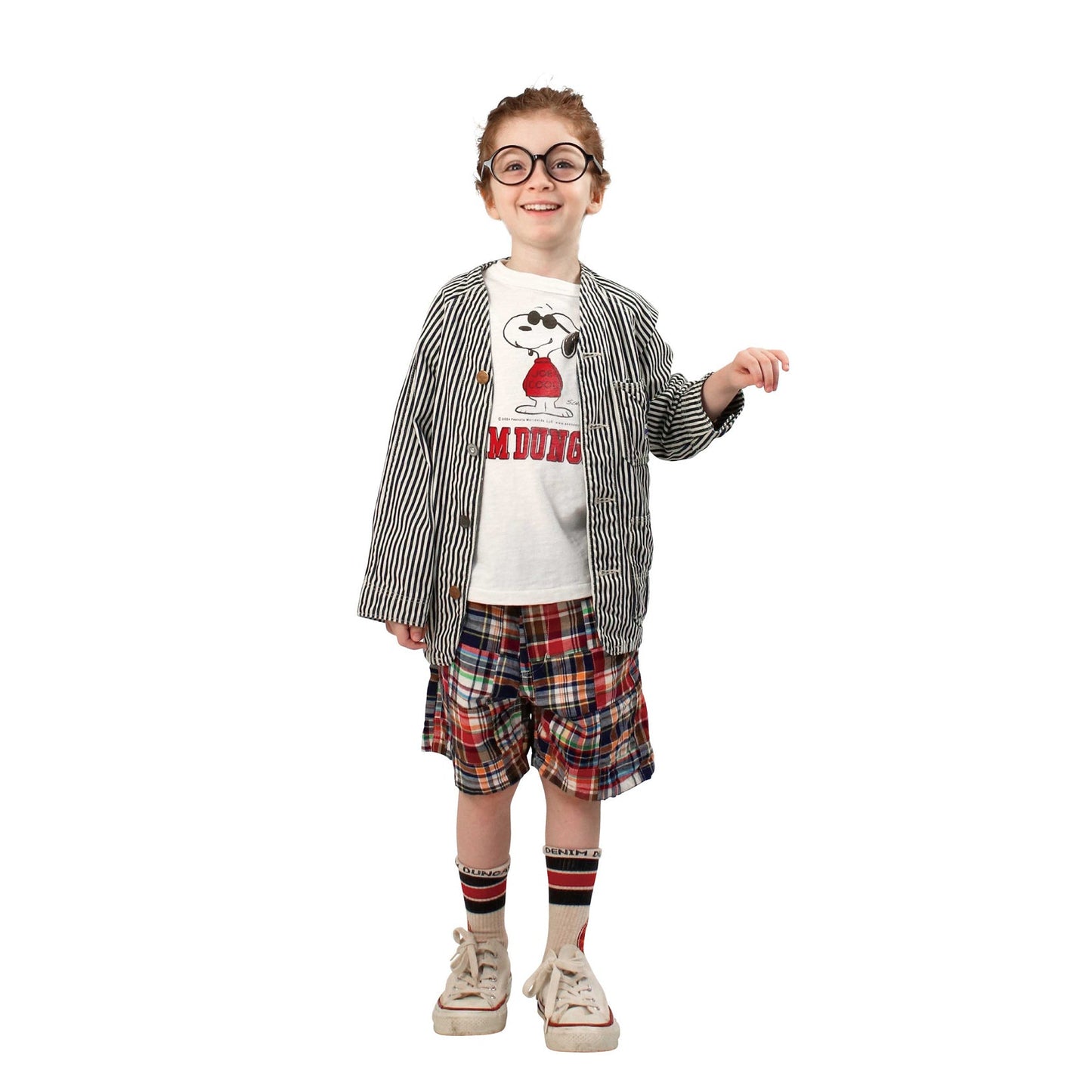 儿童白色史努比棉T恤