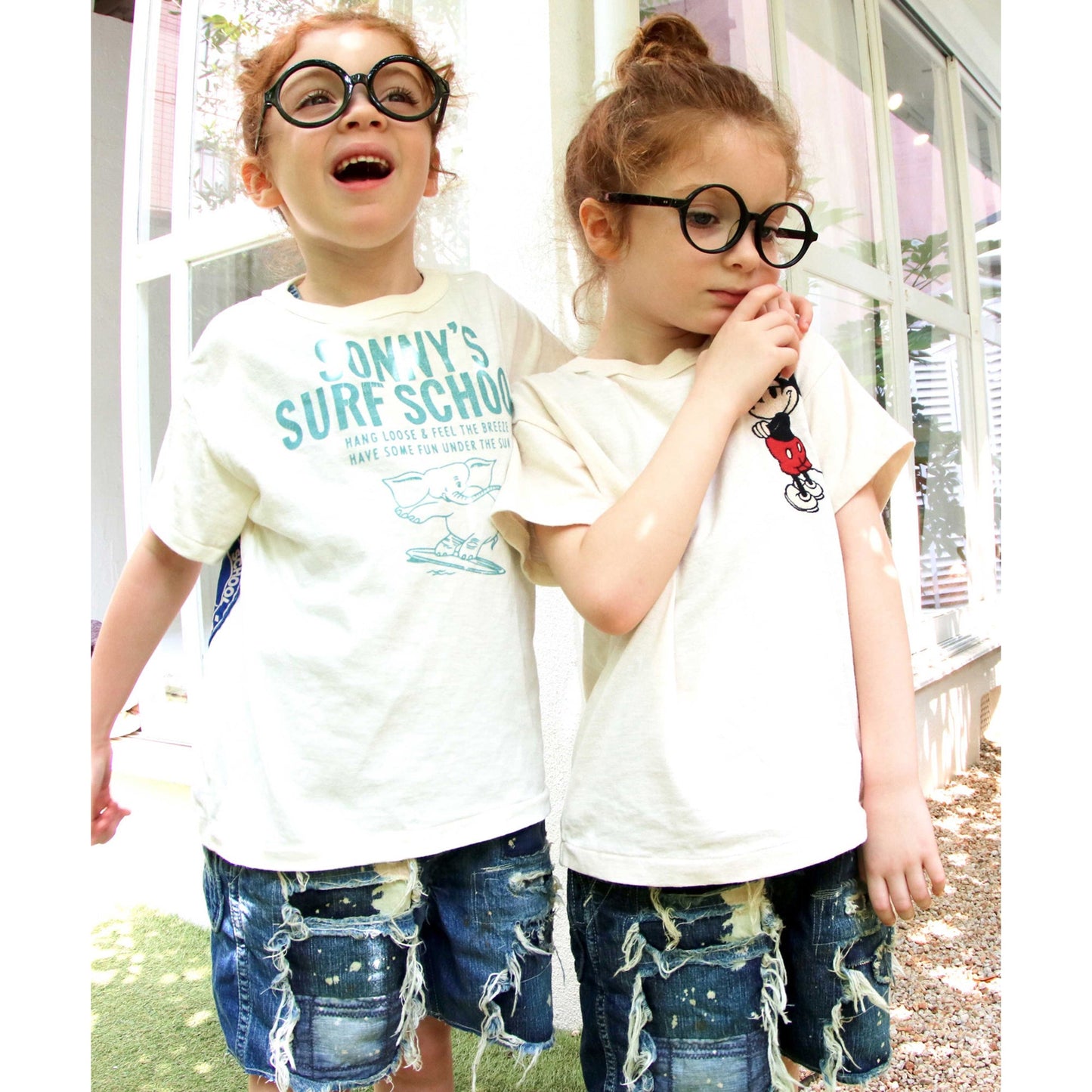 儿童白色米奇棉T恤