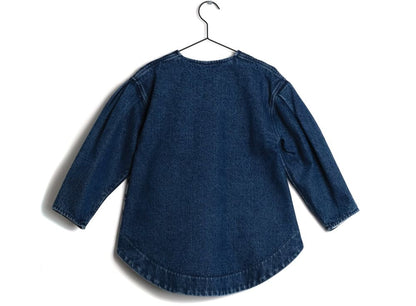 Girls Blue Denim Cotton Coat
