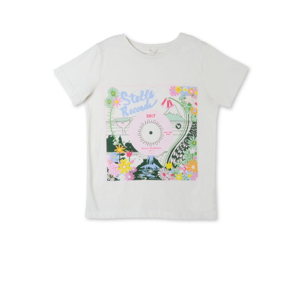 Girls White Arlow Stella Records Print T-shirt