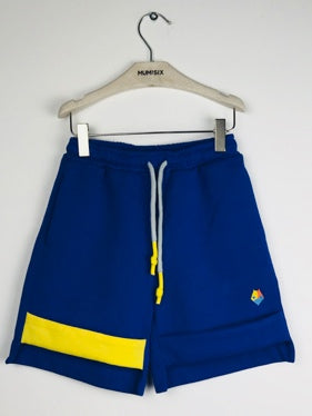 Boys Blue & Yellow Cotton Shorts
