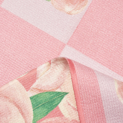 桃粉色印花游泳毛巾(80x40cm)