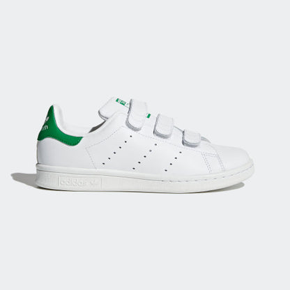 Girls White & Green "STAN SMITH" Shoes