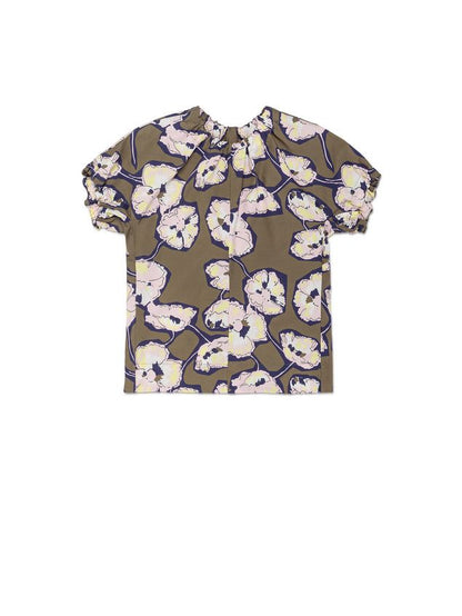 Girls Military Green Cotton T-shirt