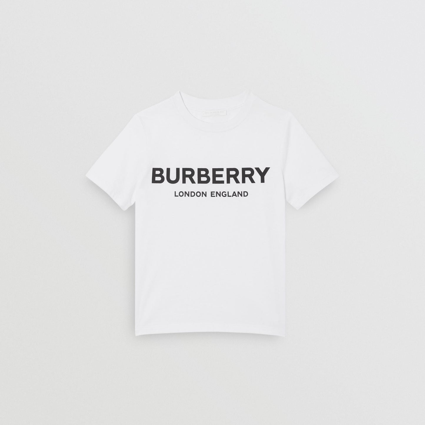 Girls White Logo Cotton T-shirt