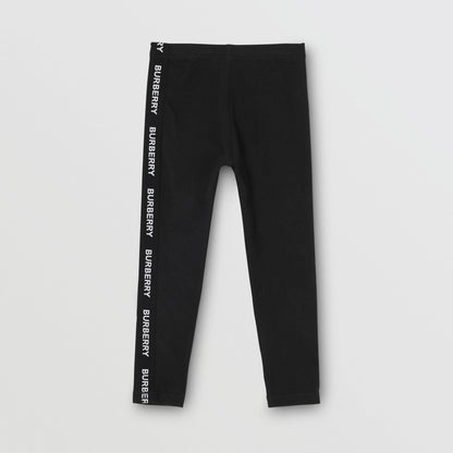 Girls Black Cotton Leggings