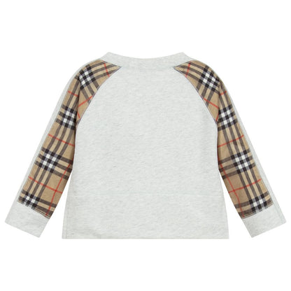 Girls White Logo Cotton Sweater