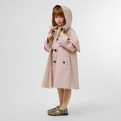 Girls Light Pink Cotton Coat