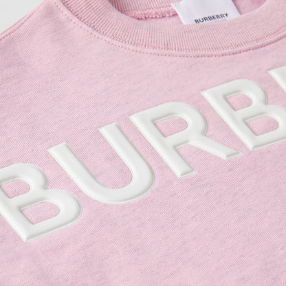 Girls Light Pink Logo Cotton Sweater