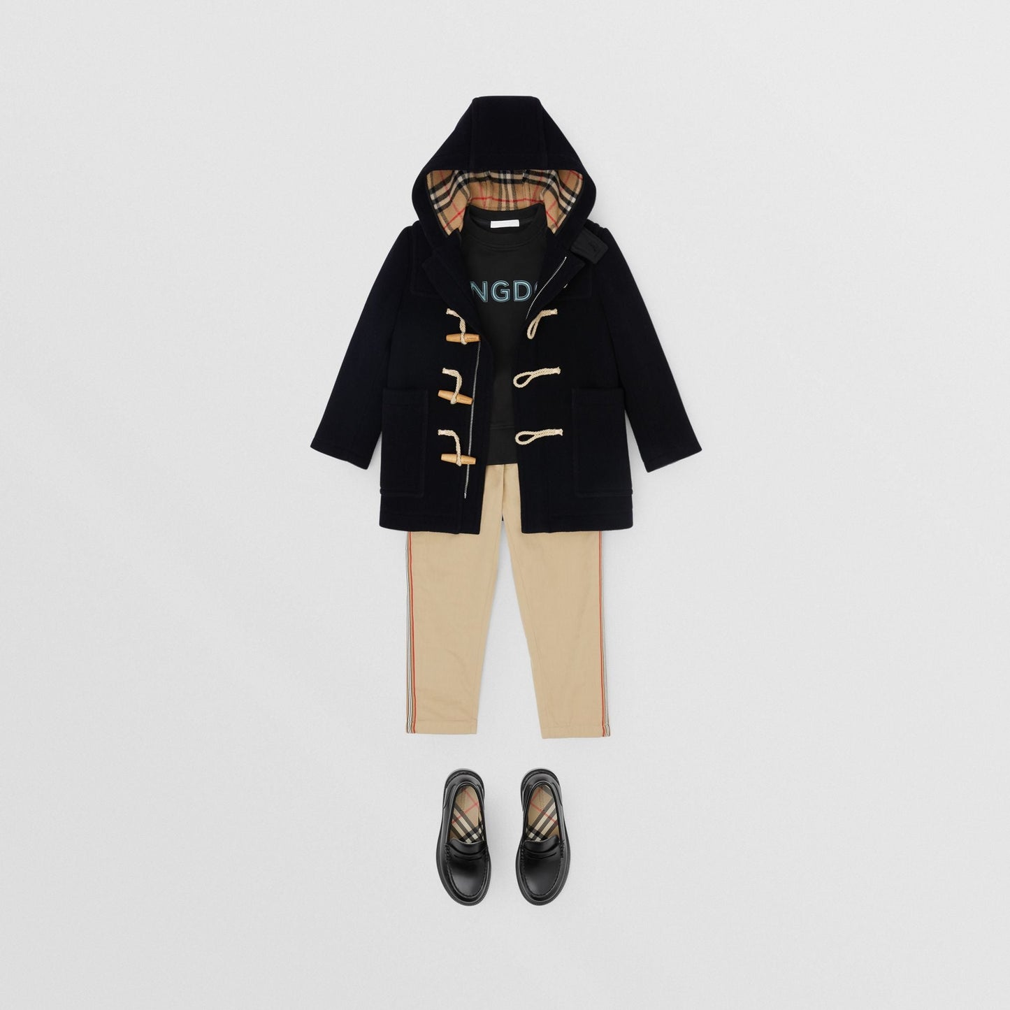 Boys Navy Wool Coat